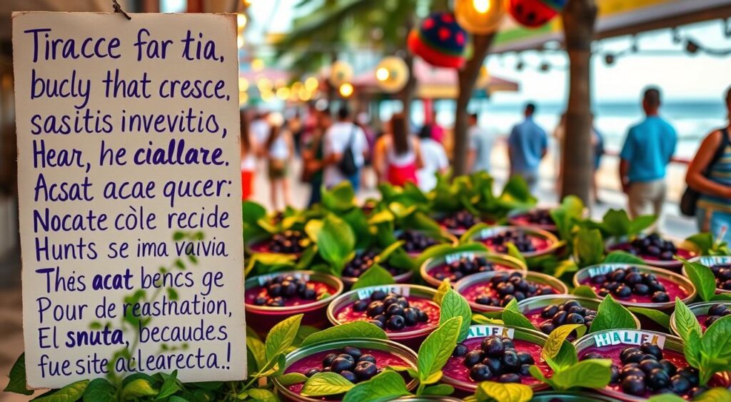 frases para vender açaí