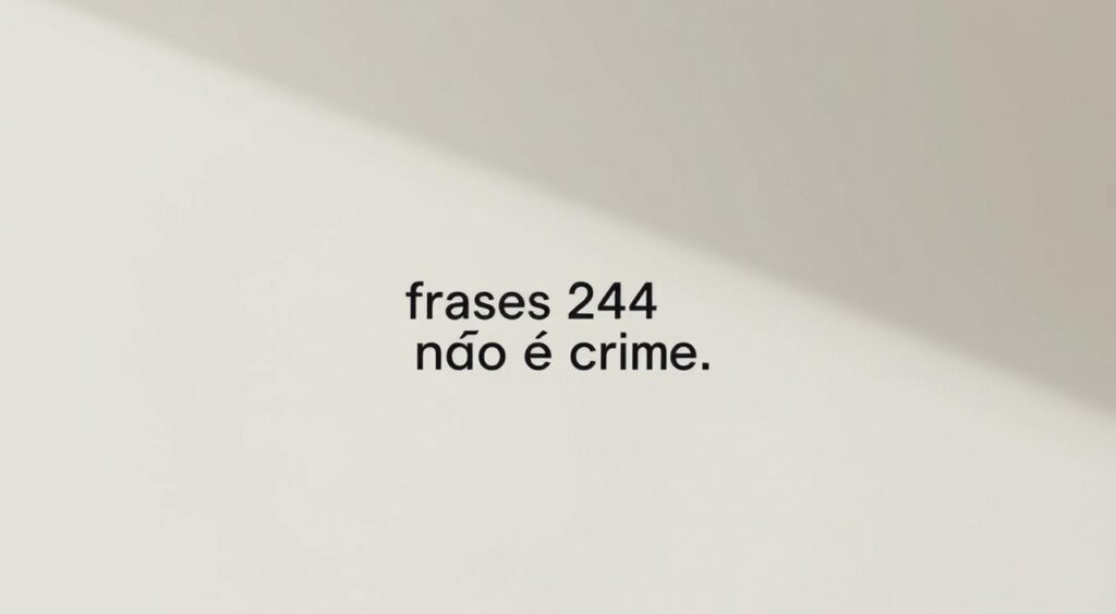 frases 244 não é crime