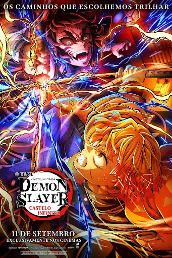 Novo pôster de Demon Slayer revela batalha exclusiva nos cinemas