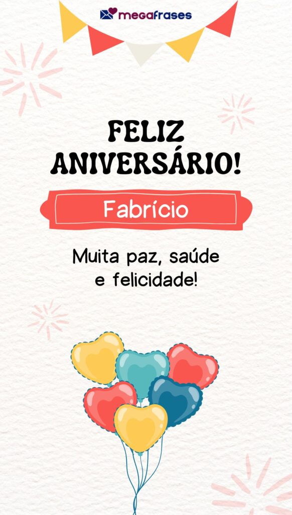 Mensagens de feliz aniversário para Fabrício